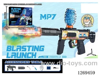3.7V Mini MP7 Electric Automatic Water Bullet Gun with Spray /Adjustable Colorful Lights/Silencer