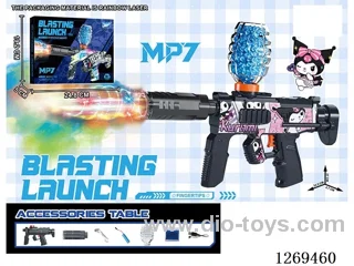3.7V Mini MP7 Electric Automatic Water Bullet Gun with Spray /Adjustable Colorful Lights/Silencer