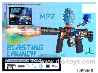3.7V Mini MP7 Electric Automatic Water Bullet Gun with Spray /Adjustable Colorful Lights/Silencer