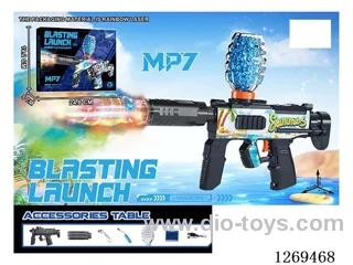 3.7V Mini MP7 Electric Automatic Water Bullet Gun with Spray /Adjustable Colorful Lights/Silencer
