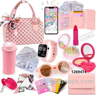 New children's make up &play-house handbag toy in color box