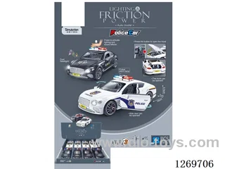 Sound & Light Inertial City Police Vehicle (8PCS) included battery