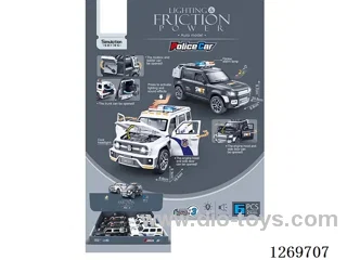 Sound & Light Inertial City Police Vehicle (6PCS) included battery