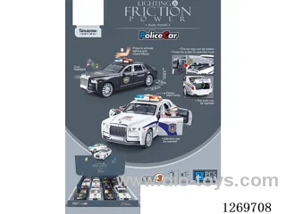 Sound & Light Inertial Luxury Police Vehicle (8PCS) included battery