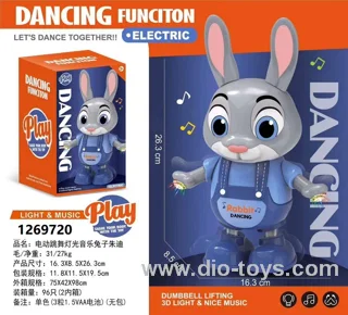 BO dancing rabbit with light&music in color box