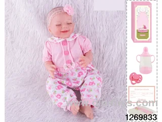 48CM Doll（Soft Rubber High-Fidelity(Hand-painted Hair, High-Quality Painting) Bottle, Magnetic Sippy Cup, Diapers, Birth card