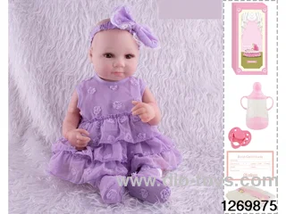 48CM Doll（Soft Rubber High-Fidelity(Hand-painted Hair, High-Quality Painting) Bottle, Magnetic Sippy Cup, Diapers, Birth card