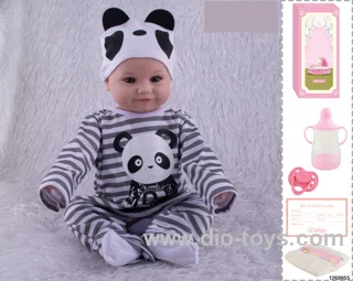 48CM Doll（Soft Rubber High-Fidelity(Hand-painted Hair, High-Quality Painting) Bottle, Magnetic Sippy Cup, Diapers, Birth card