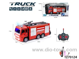 1:30 4 ch rc fire truck with light，include battery