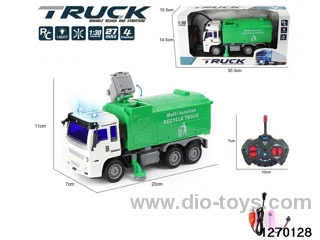 1:30 4 ch rc sanitation truck with light，include battery
