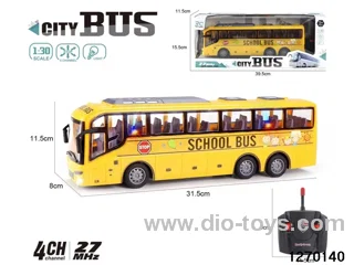 1:30 4 ch rc school bus with light，not include battery