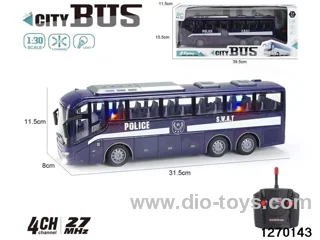 1:30 4 ch rc bus with light，not include battery