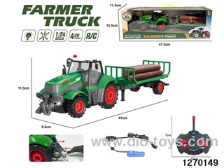 1:24 4 ch rc construction vehicle with light，include battery