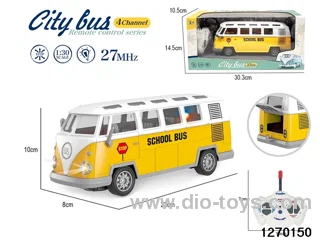 1:30 4 ch rc school bus with light，not include battery