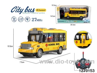 1:30 4 ch rc school bus with light，not include battery