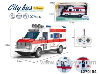1:30 4 ch rc ambulance with light，not include battery