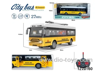 1:30 4 ch rc bus with light，not include battery