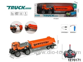 1:32 4 ch rc truck with light，include battery