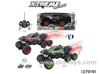 1:16 6 ch rc spray climbing car with light，include battery