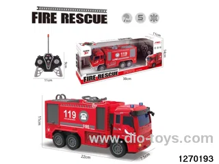 5 ch rc fire truck with light/sound，not include battery
