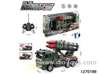 5 ch rc military vehicle with light/music，include battery