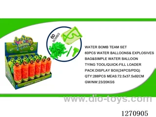 60 Water Balloons + Carry Bag -- 24 Bottles