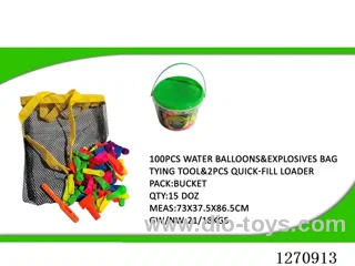 100 Water Balloons + Tying Tool + Water Filler + Handbag
