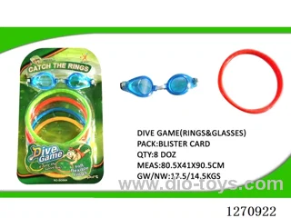 4 diving rings + diving goggles