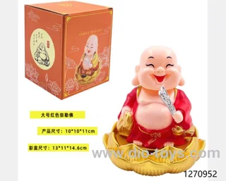 Large Lotus Seat Maitreya Buddha Red, Gold