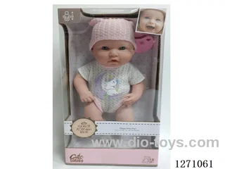 12-inch Full Vinyl Newborn Doll, with Pacifier, No IC, No Function