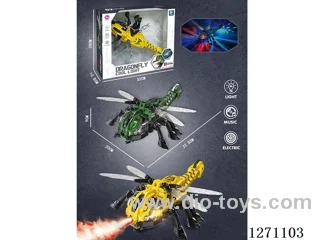 Electric Mechanical universal Dragonfly, W L/M /Limb Movement/universal Walking (2 Colors Assorted) (Spray Function)