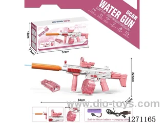 SCAR Water Gun Magazine Version (with Lithium Battery Data Cable + 1 Drum + 1 Magazine) (Battery Included)