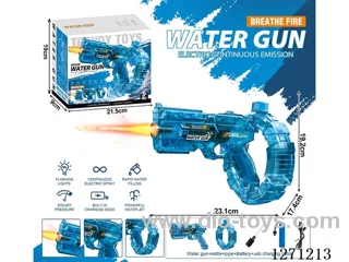 Space Ring Flame Water Gun Fully Automatic Water Gun Blue (Battery Included)