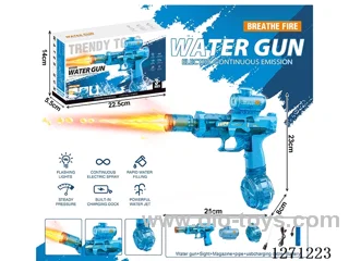 Generation 3 Ice Rat Integrated Flame Version Fully Automatic Continuous Fire Electric Water Gun Blue (Battery Included)