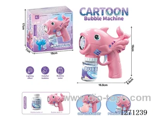 Cartoon Dolphin Fully Automatic Bubble Maker with 1 Bottle of 70ML Bubble water (Battery Not Included)