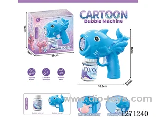 Cartoon Dolphin Fully Automatic Bubble Maker with 1 Bottle of 70ML Bubble water (Battery Not Included)