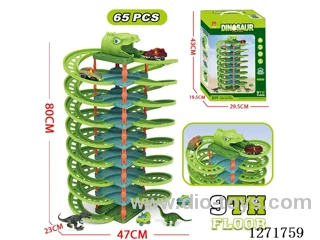 65PCS Electric Tracked Parking Lot Set - 9 Layers