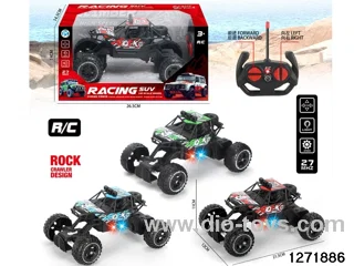 27Mhz 4 ch rc climbing car with light，not include battery