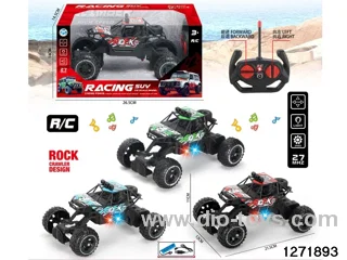 27Mhz 4 ch rc climbing car with light，include battery