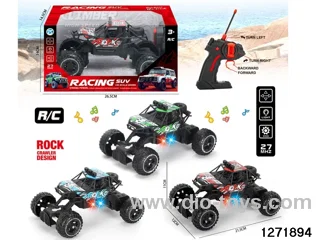 27Mhz 4 ch rc climbing car with light，not include battery