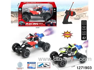 27Mhz 5 ch rc spray climbing car with light，include battery