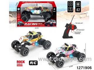 27Mhz 4 ch rc climbing car with light，not include battery