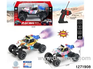 27Mhz 5 ch rc spray climbing car with light，not include battery
