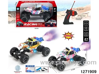 27Mhz 5 ch rc spray climbing car with light，include battery