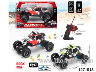 27Mhz 4 ch rc climbing car with light，include battery