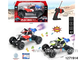 27Mhz 5 ch rc spray climbing car with light，not include battery