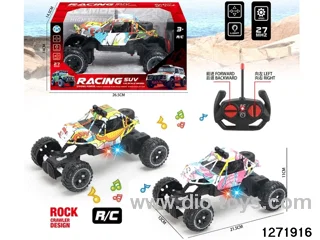 27Mhz 4 ch rc climbing car with light，not include battery