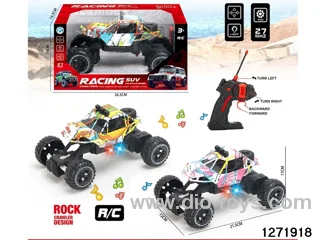27Mhz 4 ch rc climbing car with light，not include battery