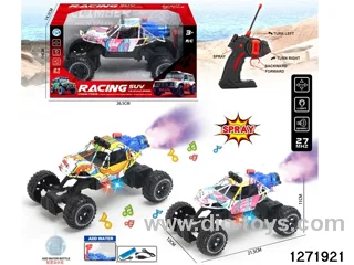 27Mhz 5 ch rc spray climbing car with light，include battery