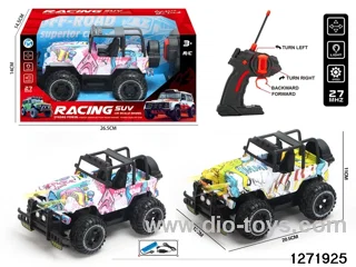 27Mhz 4 ch rc off-road car with light，include battery